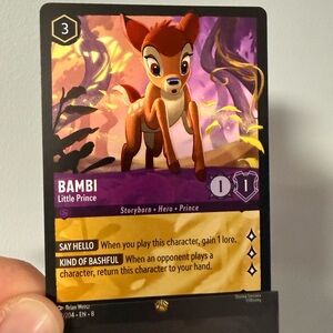 Disney Lorcana Legendary Bambi Non Foil Card